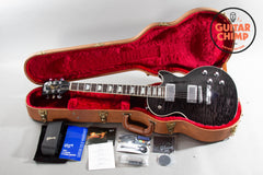 2017 Gibson Les Paul Premium Quilt Translucent Ebony Burst – Limited Run #17 of 150 – AAA Top & Back – Burstbuckers – OHSC