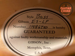 2016 Gibson Memphis ES Les Paul Bass Goldtop