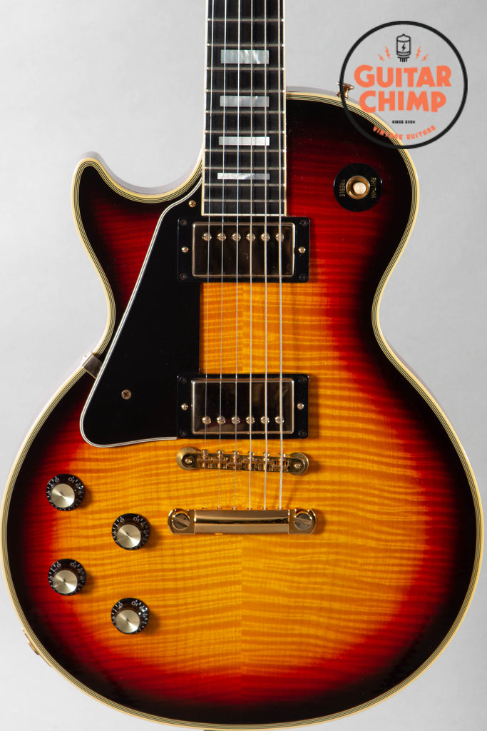 2004 Left-Handed Gibson Custom Shop '68 Reissue Les Paul Custom Figured Tri Burst