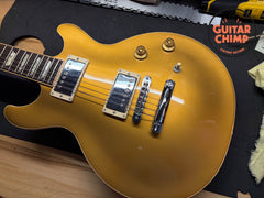 2011 Gibson Les Paul Double Cutaway Gold Top OHSC Burstbucker Pro Long Tenon
