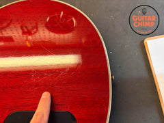 2010 Gibson Custom Shop Les Paul Custom Figured Top Trans Red OHSC COA Ebony