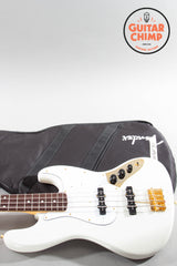 2025 Fender Japan Traditional '60s Jazz Bass – White Pearl w/ Matching Headstock, Gold Hardware (MIJ)