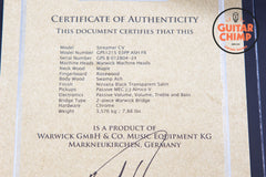 2024 Warwick German Pro Series Streamer CV 5 – Nirvana Black Satin | Teambuilt Germany | Mint + RockBag