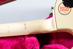 2000 Gibson Les Paul Custom Alpine White – Aged Patina, Ebony Board, Original Case