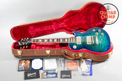 2020 Gibson Les Paul Standard Goryo Yuto Trans Blue Burst Quilt Top – Rare Japan-Only Model