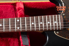 2010 Fender Japan MG69 Mustang Stop Tail – Matte Black w/ Matching Headstock | Rare | MIJ | Tweed Case