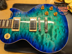 2020 Gibson Les Paul Standard Goryo Yuto Trans Blue Burst Quilt Top – Rare Japan-Only Model