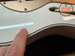 2012 Fender MIJ TN72G Thinline Super Deluxe Telecaster Olympic White Gold Hardware Japan w/ HSC