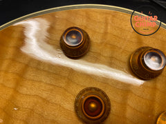2002 Gibson Custom Shop Les Paul Custom 1968 Reissue Quilt Top Natural