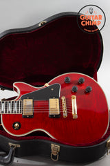 2010 Gibson Custom Shop Les Paul Custom Figured Top Trans Red OHSC COA Ebony