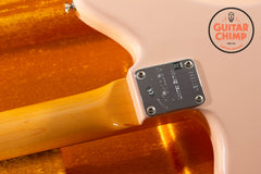 2008 Fender American Vintage AVRI ’62 Thin Skin Jazzmaster Shell Pink Matching Headstock OHSC COA
