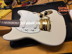 2025 Fender Japan MIJ Traditional 60s Mustang White Pearl Matching Headstock Gold Hardware