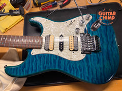2019 Fender Japan MIJ Michiya Haruhata Stratocaster Caribbean Blue Transparent Tweed HSC