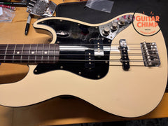 2007 Fender Japan MIJ Aerodyne Jazz Bass AJB Vintage White Matching Headstock