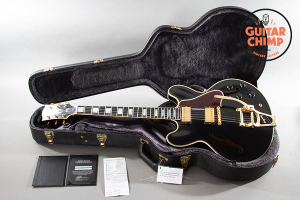 2012 Gibson Custom Shop ES-355 Ebony Black VOS Bigsby OHSC COA