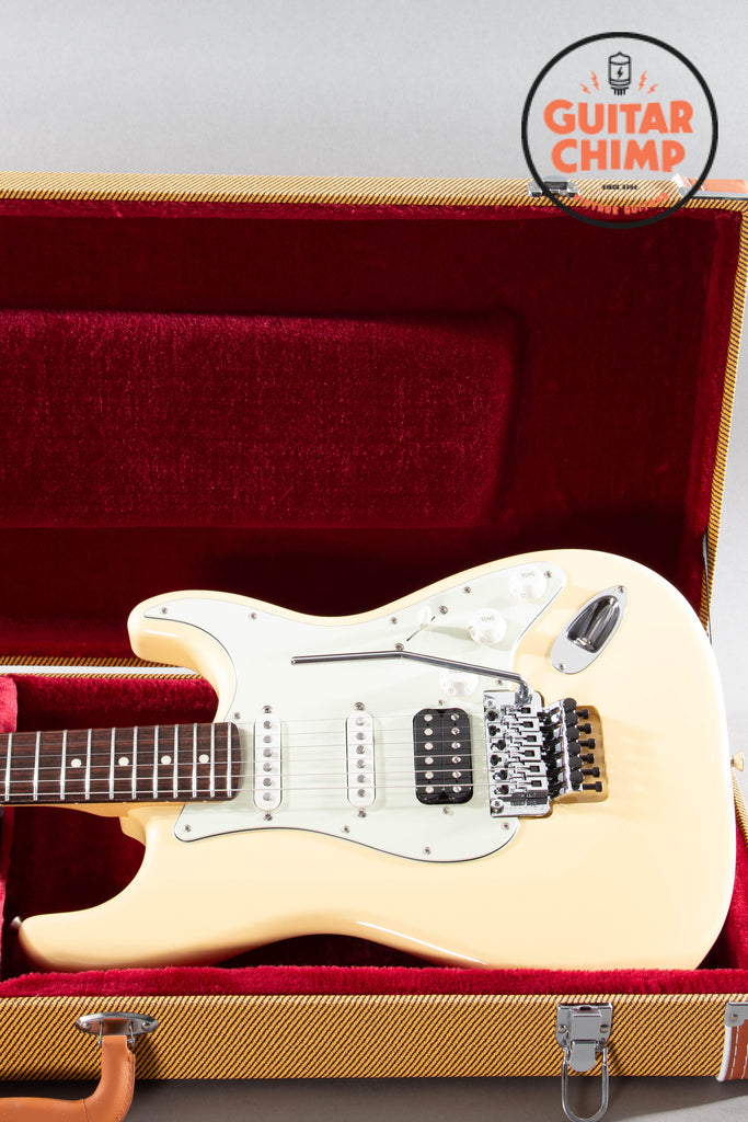 2021 Fender MIJ Japan Limited Edition Stratocaster Floyd Rose Vintage White Tweed HSC