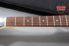 2011 ESP Edwards E-FV-125WB Michael Schenker Signature Flying V Black White