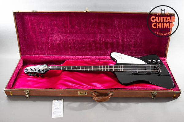 1997 Gibson Thunderbird IV Ebony Black OHSC Ebony Board | Guitar Chimp