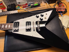 2009 Edwards E-FV-LTD Flying V Black MIJ ESP Japan w/ Gig Bag