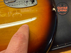 2012 Fender Japan MIJ JG66 '62 Reissue Jaguar 3-Tone Sunburst w/ Gig Bag