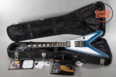 2023 Gibson Custom Shop Richie Faulkner Flying V Pelham Blue S/N 99