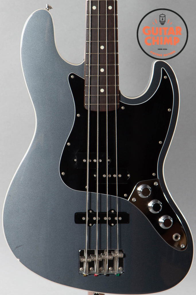 2017 Fender Japan AJB Aerodyne Jazz Bass Gun-Metal Blue