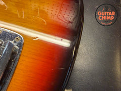 1997 Fender Japan CIJ JG66-85 ’62 Reissue Jaguar 3-Tone Sunburst Gig Bag