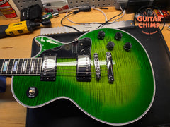 2025 Gibson Custom Shop M2M Les Paul Custom Figured Iguana Burst AAA Flame Long Tenon