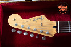 2022 Fender MIJ Ishibashi FSR Hybrid II Stratocaster Transparent Blue Burst Quilt Japan w/ HSC