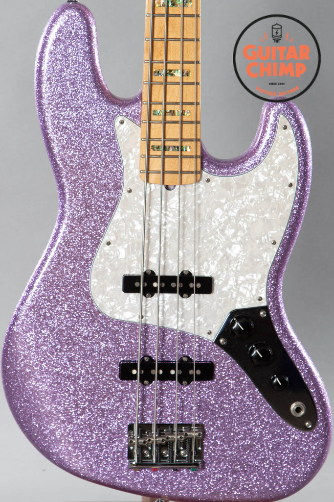 2017 Fender Limited Edition Adam Clayton Signature Jazz Bass Purple Sparkle