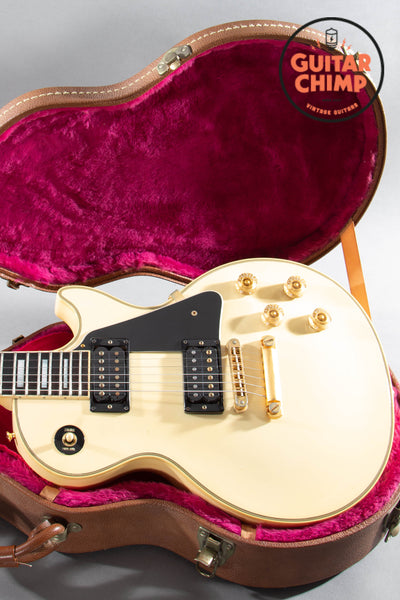 2001 Gibson Les Paul Custom Alpine White (Aged Cream) Ebony Board