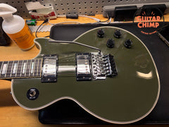 2022 Gibson Custom Shop Les Paul Custom Axcess Floyd Rose Olive Drab w/ OHSC + COA