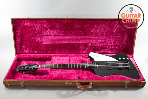 1997 Gibson Thunderbird IV Ebony Black Bass OHSC Ebony Board