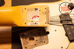 2002 Fender Roscoe Beck V 5 String Bass Guitar Shoreline Gold