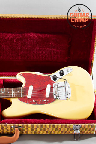 1991 Fender Japan MG69 ’69 Mustang Vintage White MIJ FujiGen Tweed HSC
