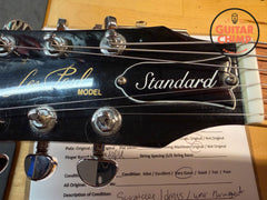 2012 Gibson Left-Handed Les Paul Standard Plus Trans Amber AAA Flametop w/ OHSC