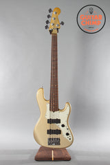 2002 Fender Roscoe Beck V 5 String Bass Guitar Shoreline Gold