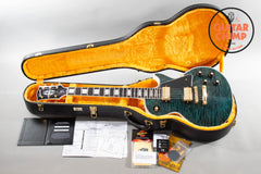 2024 Gibson Custom M2M ’68 Les Paul Custom Nordic Blue 5A Quilt Top TV White COA