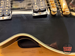 1998 Gibson Les Paul Custom Black Beauty Ebony Burstbucker 2 & 3 w/ Gibson HSC