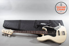 2007 Fender Japan MIJ Aerodyne Jazz Bass AJB Vintage White Matching Headstock
