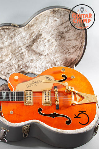 1990 Gretsch 6120W Nashville Western Orange MIJ Filter'Tron Bigsby OHSC