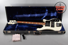 1992 Rickenbacker 4003 BT White with Black Trim and Hardware