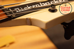 1992 Rickenbacker 4003 BT White with Black Trim and Hardware