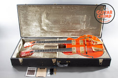 1997 Gretsch G6120-6/12 Nashville Double Neck Orange Stain MIJ OHSC Rare