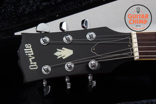 1996 Orville ES-335 Cherry Grinning Dog '59 Pickups | Guitar Chimp
