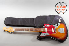 1997 Fender Japan CIJ JG66-85 ’62 Reissue Jaguar 3-Tone Sunburst Gig Bag