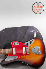 1997 Fender Japan CIJ JG66-85 ’62 Reissue Jaguar 3-Tone Sunburst Gig Bag