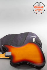 1997 Fender Japan CIJ JG66-85 ’62 Reissue Jaguar 3-Tone Sunburst Gig Bag