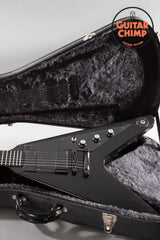 2000 Gibson Flying V Gothic Satin Black Ebony EMG 81/85 w/ OHSC