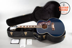 2015 Gibson Custom Shop Limited Edition SJ-200 Trans Blue Rare Run w/ OHSC + COA